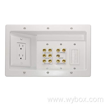 Home Office & Theater,In Wall TV Power Kit, White, Home Entertainment Boxes recessed power cabling connections